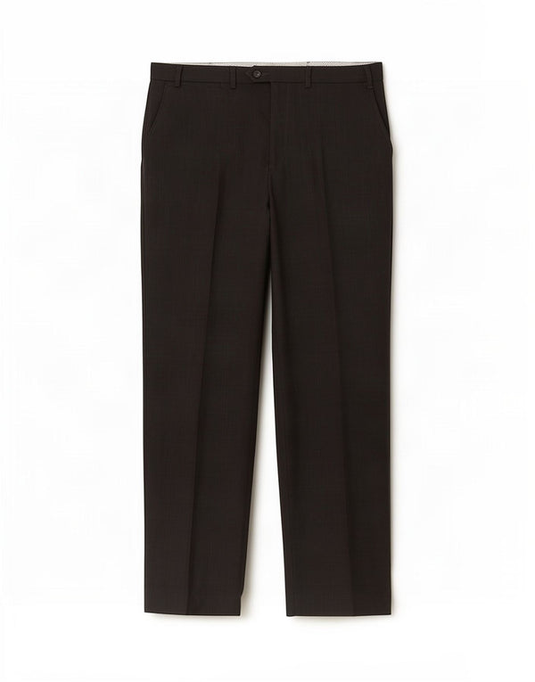Calça masculina de terno reto Marks & Spencer W40 L33 poliéster preto
