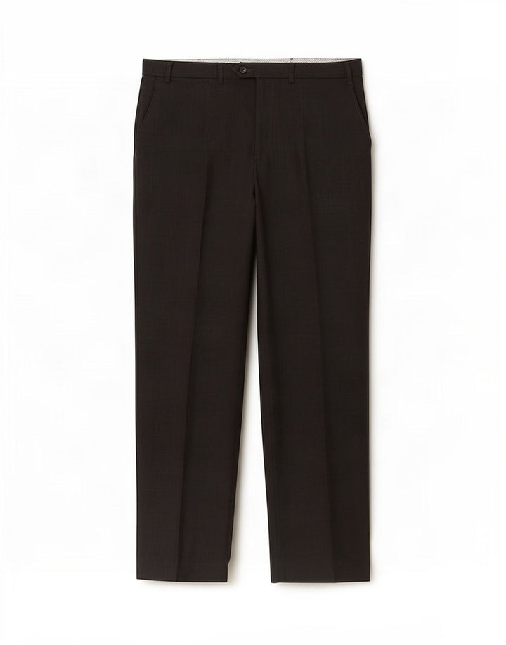 Calça masculina de terno reto Marks & Spencer W40 L33 poliéster preto