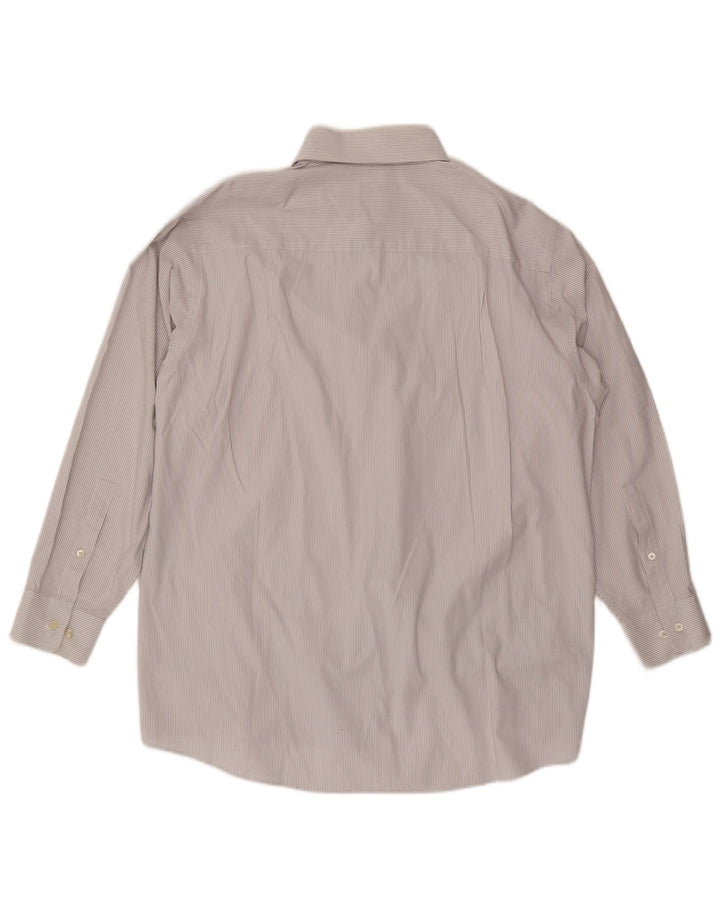 CALVIN KLEIN Mens Regular Fit Shirt Size 16 1/2 Large White Pinstripe