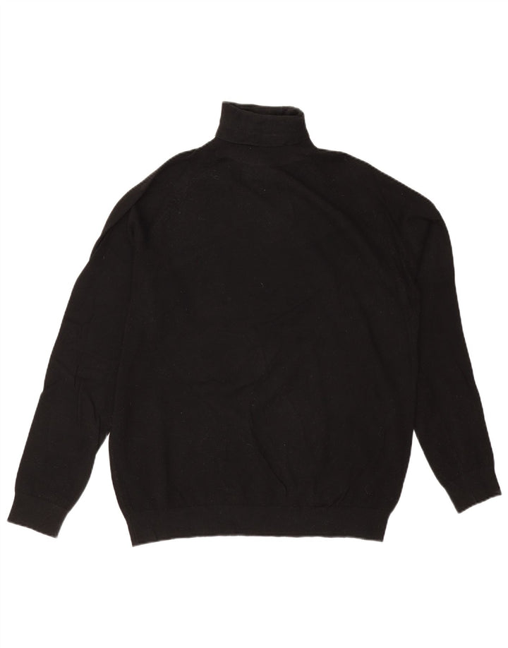 Zara Suéter masculino com gola redonda e viscose preta média