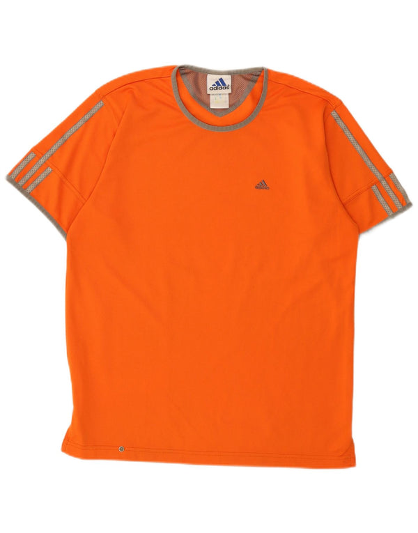 Adidas Mens Camiseta Top Pequeno Laranja Poliéster