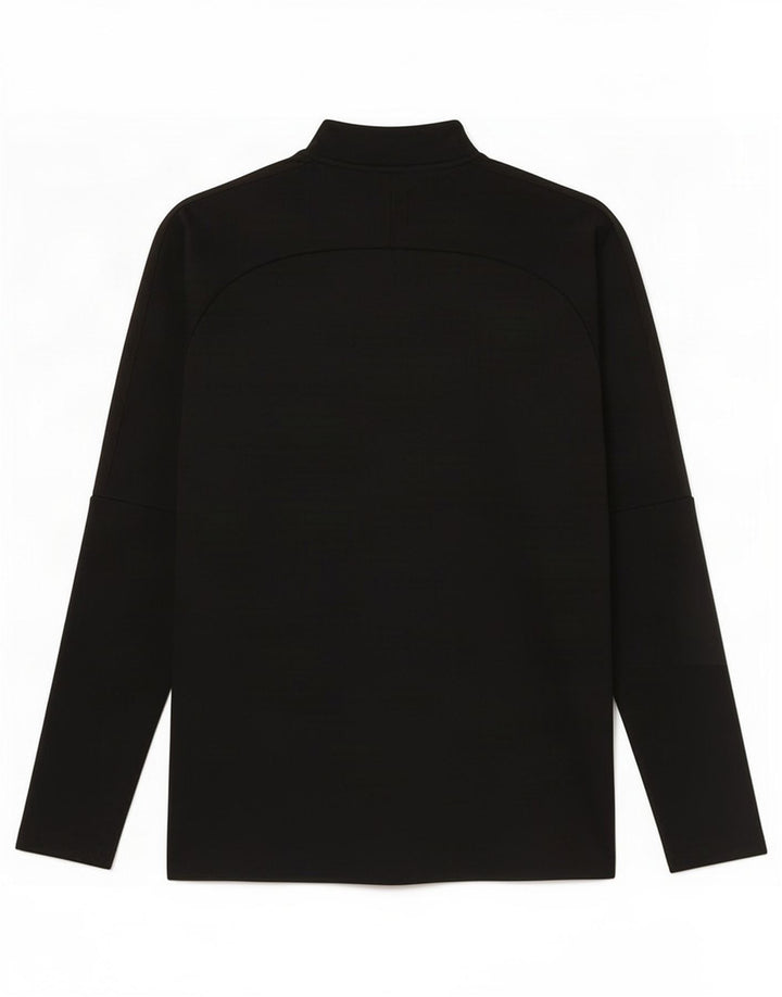 Nike Mens Dri Fit Zip Neck Top Manga Longa Médio Preto Poliéster