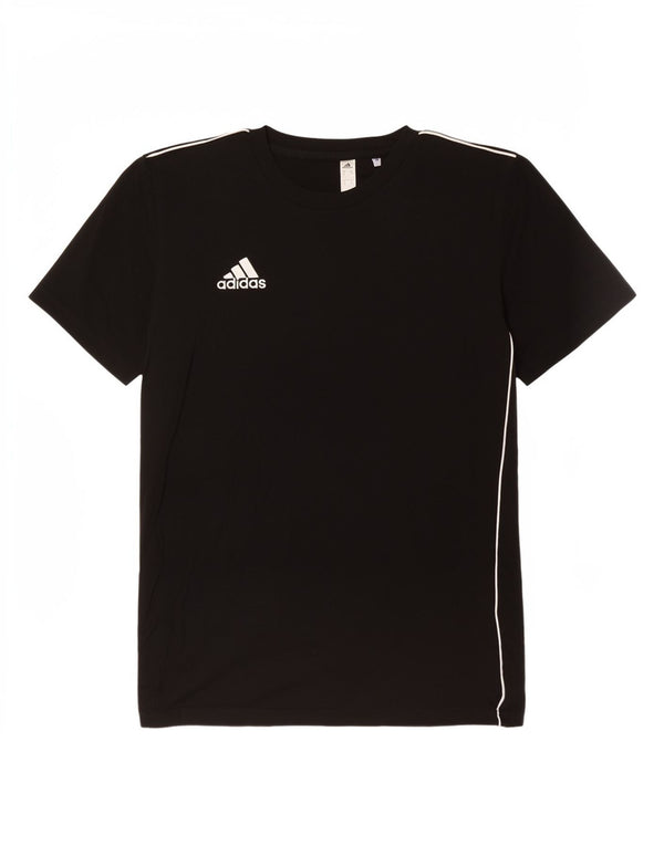 Adidas Mens Camiseta Top Médio Algodão Preto