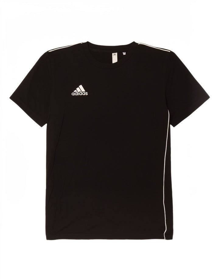 Adidas Mens Camiseta Top Médio Algodão Preto