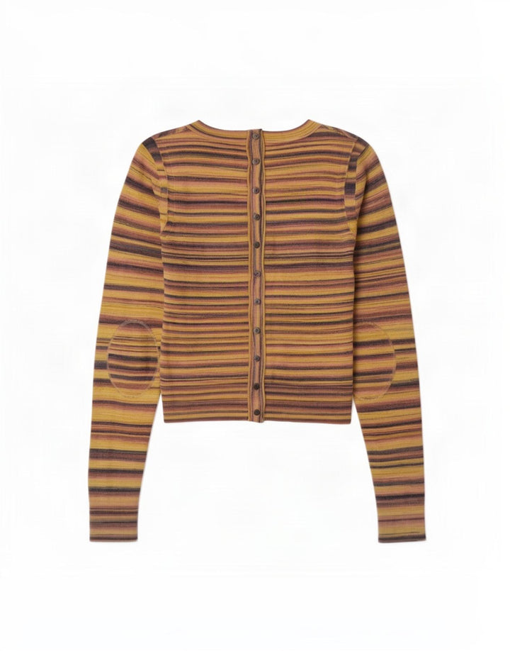 Suéter feminino Whistles com gola redonda UK 12 listrado médio multicolorido