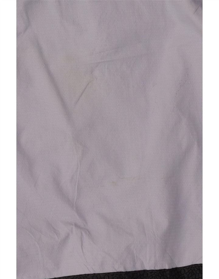 Jaqueta de chuva feminina Columbia com capuz Reino Unido 16 grande bloco colorido roxo poliéster