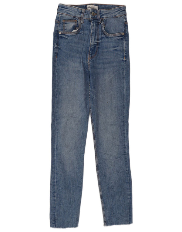 Calça jeans skinny cintura alta feminina Zara EU 34 2XS W24 L25 azul