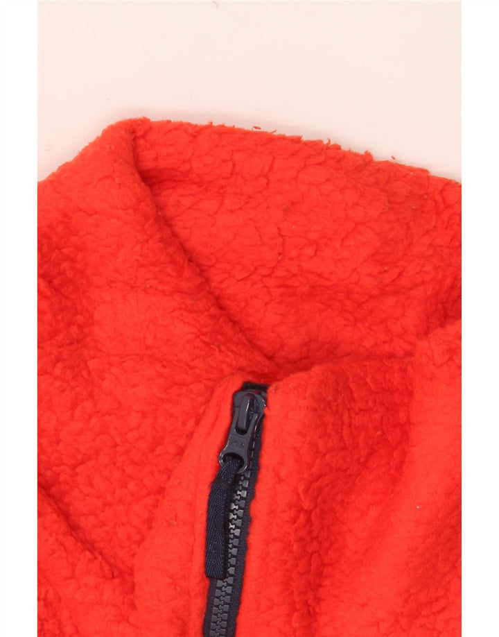 J. CREW Suéter feminino de lã com zíper e gola UK 14 poliéster laranja médio