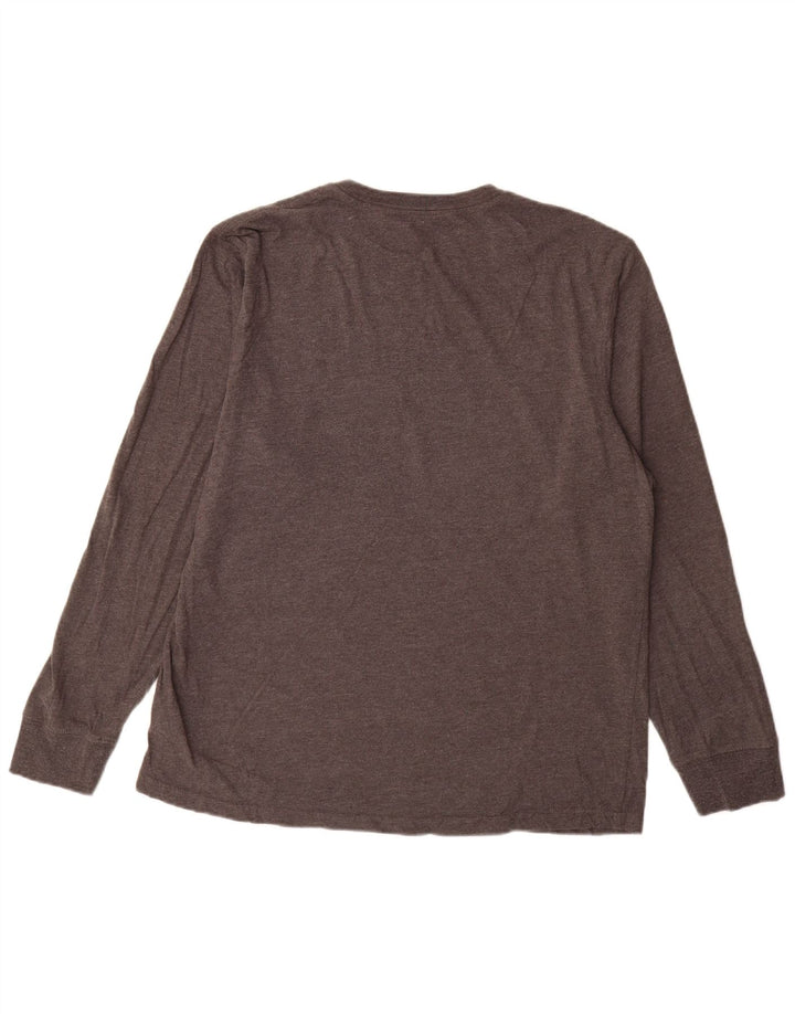 EDDIE BAUER Top masculino de manga comprida grande algodão cinza