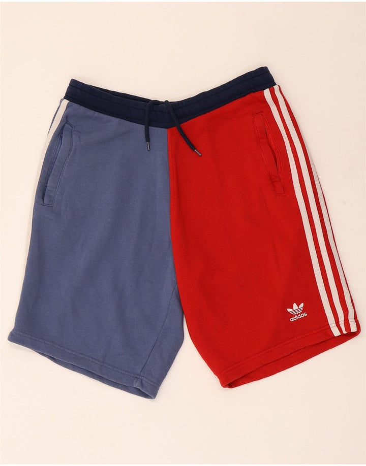 Adidas Mens Sport Shorts Médio Multicolorido Colorblock Algodão