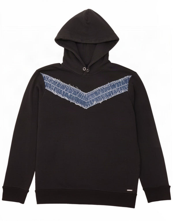 Diesel moletom com capuz masculino 2XL algodão colorblock preto