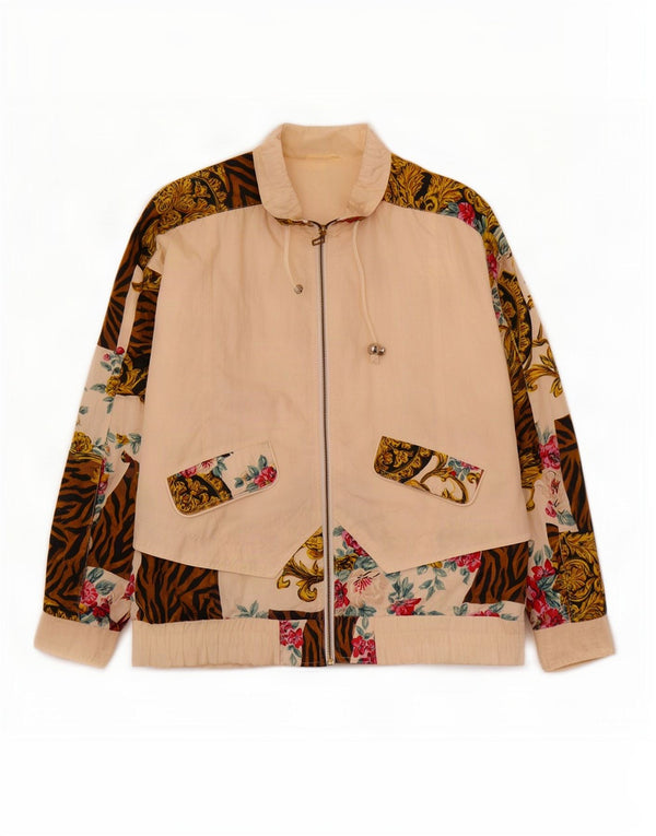 Jaqueta de chuva feminina Andy Johns de grandes dimensões Reino Unido 14 Médio Off White Animal Print