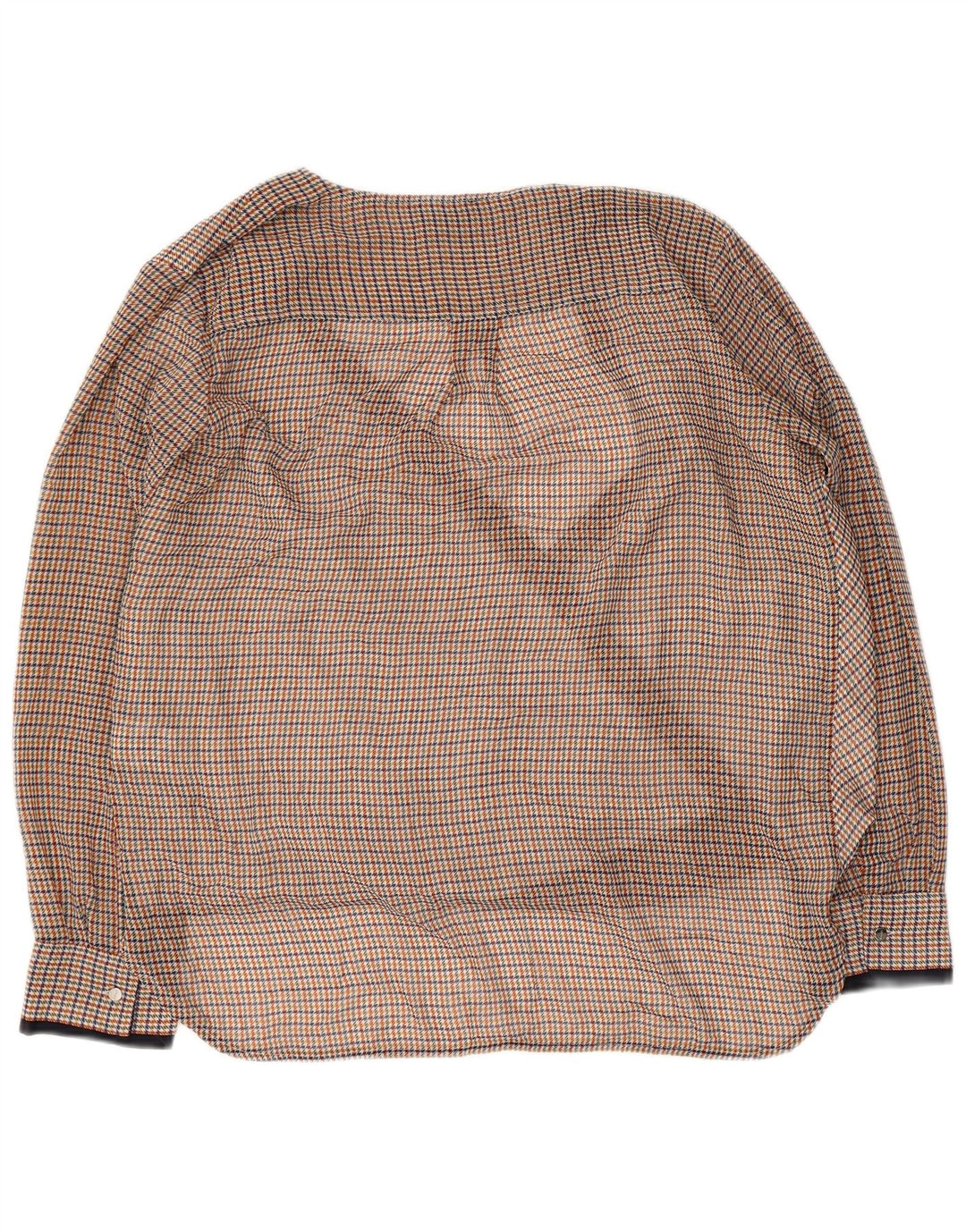 Blusa feminina de manga comprida DKNY Reino Unido 16 grande houndstooth multicolorido