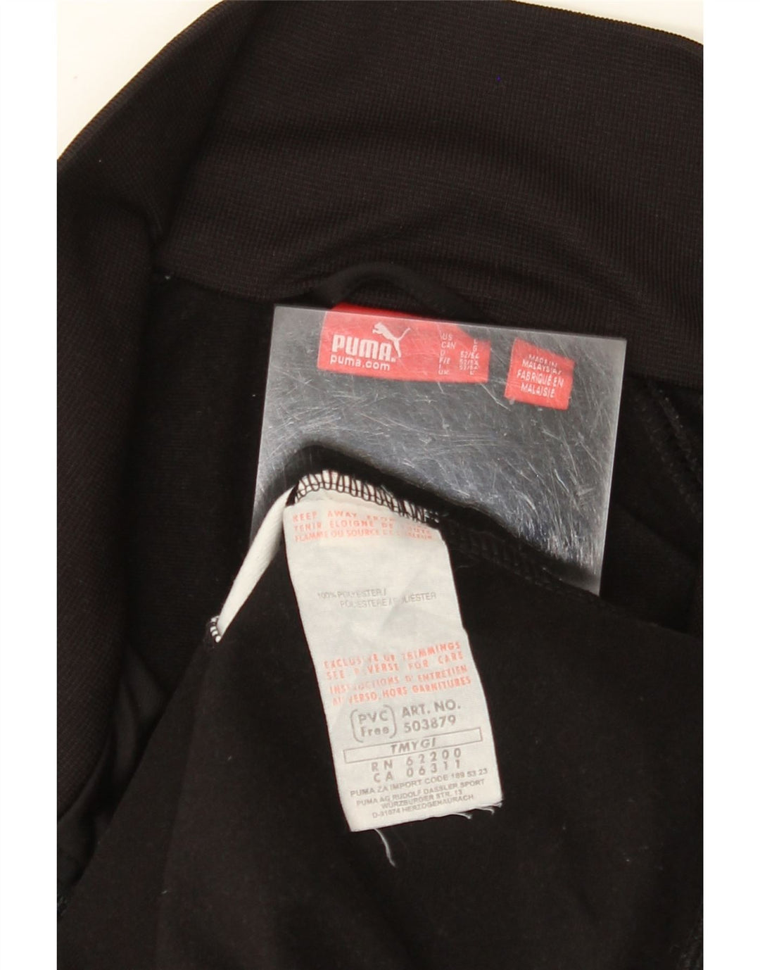 Puma Mens Treino Top Jaqueta Grande Poliéster Colorblock Preto