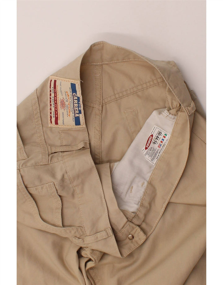 CARRERA Mens Straight Casual Trousers W34 L34  Beige Cotton Vintage Carrera and Second-Hand Carrera from Messina Hembry 
