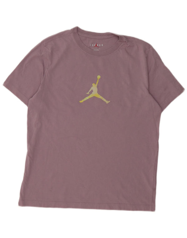 Camiseta Jordan masculina gráfica grande algodão roxo