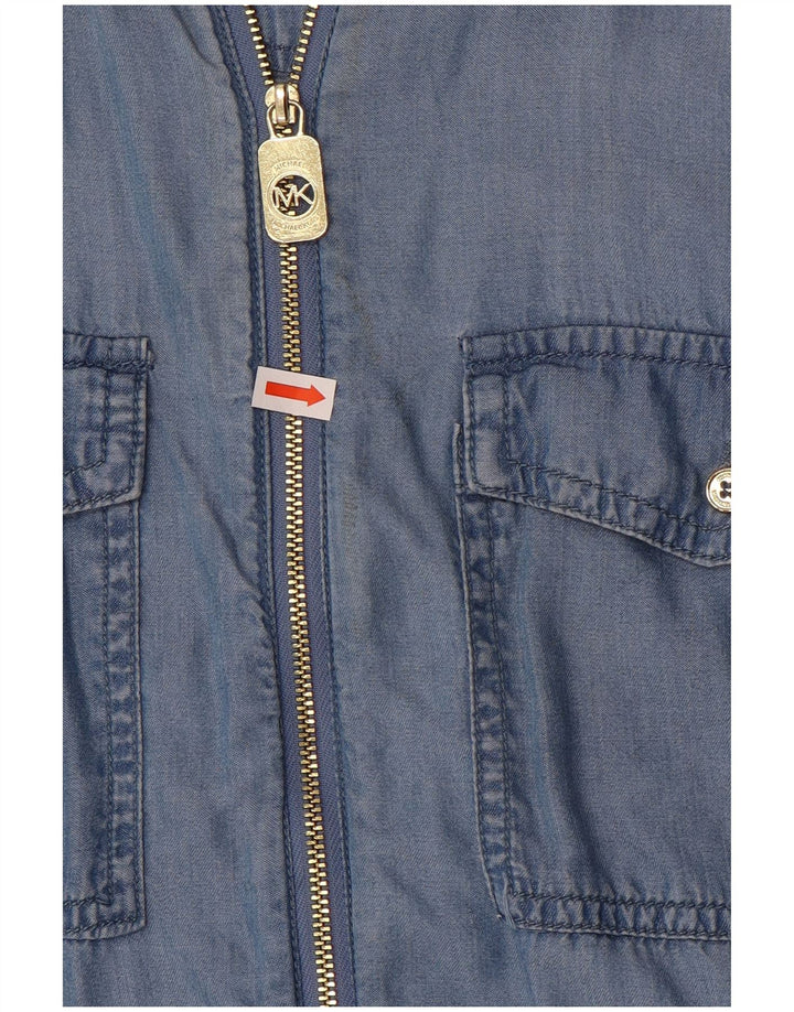 Camisa jeans feminina Michael Kors Reino Unido 14 Lyocell azul médio