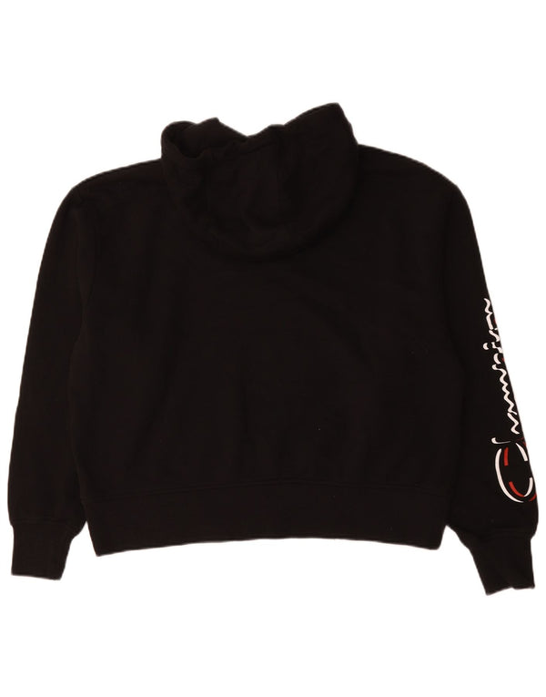 Jumper feminino com capuz gráfico Champion UK 18 XL algodão preto