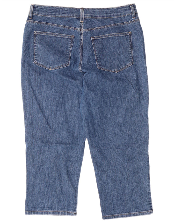 Calça jeans feminina LEE Classic Fit Capri US 16 2XL W34 L22 azul algodão