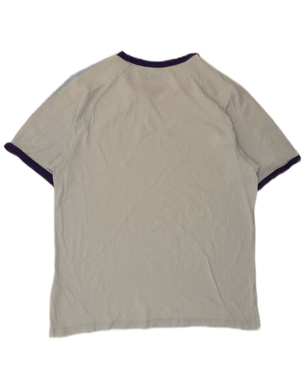 Adidas Mens Camiseta Top Grande Algodão Azul