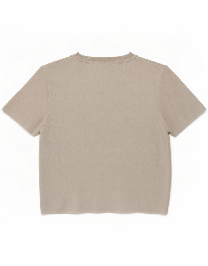 Zara Womens Crop Top UK 14 Grande Viscose Cinza