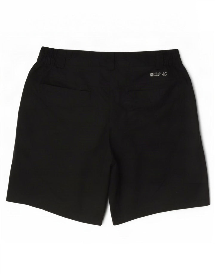 Mountain Warehouse Womens Chino Shorts UK 12 Médio W32 Poliéster Preto