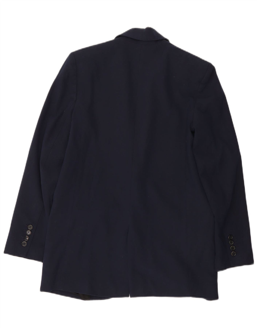 Jaqueta blazer feminina Zara com 1 botão UK 6 XS azul marinho poliéster
