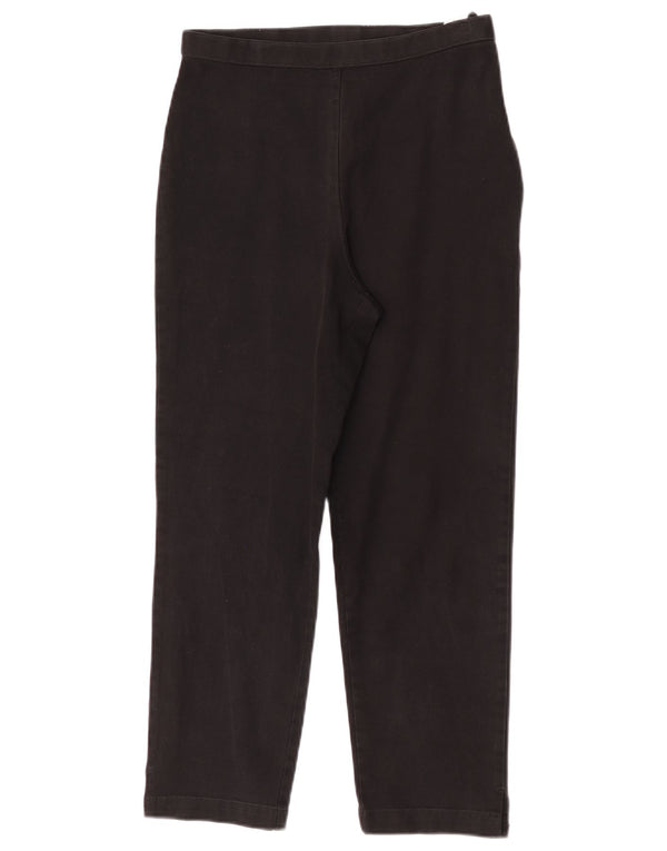 Calças cortadas femininas Marks & Spencer UK 10 pequenas W27 L24 pretas