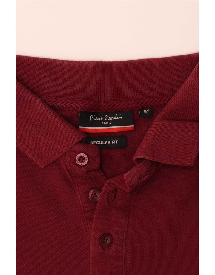 Camisa polo masculina Pierre Cardin Regular Fit médio algodão Borgonha