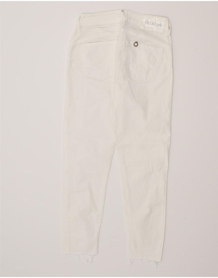 LIU JO Womens Crop Tapered Jeans W27 L24 Black Cotton Vintage Liu Jo and Second-Hand Liu Jo from Messina Hembry 