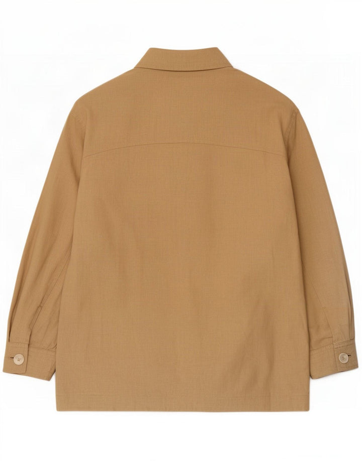 Zara Jaqueta Bomber Oversized Feminina Reino Unido 6 XS Bege Viscose