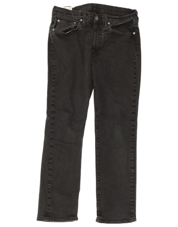 Calça jeans reta masculina Levi's W33 L30 algodão preto