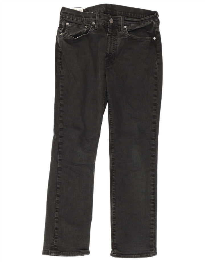 Calça jeans reta masculina Levi's W33 L30 algodão preto