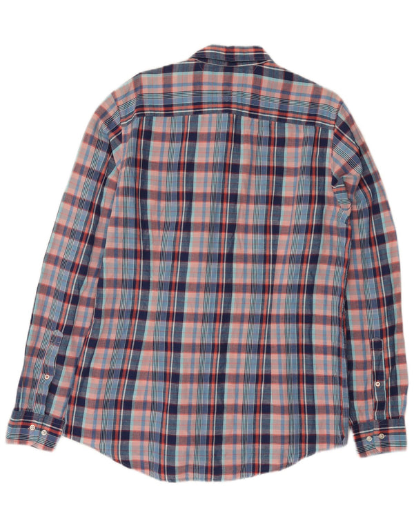Camisa masculina Tommy Hilfiger XL azul xadrez linho