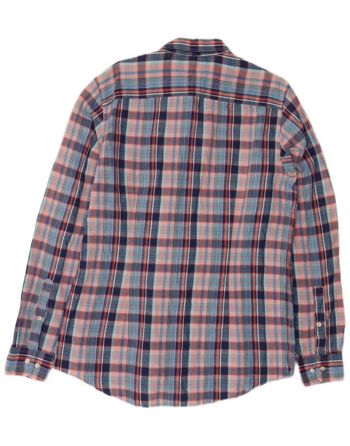 Camisa masculina Tommy Hilfiger XL azul xadrez linho