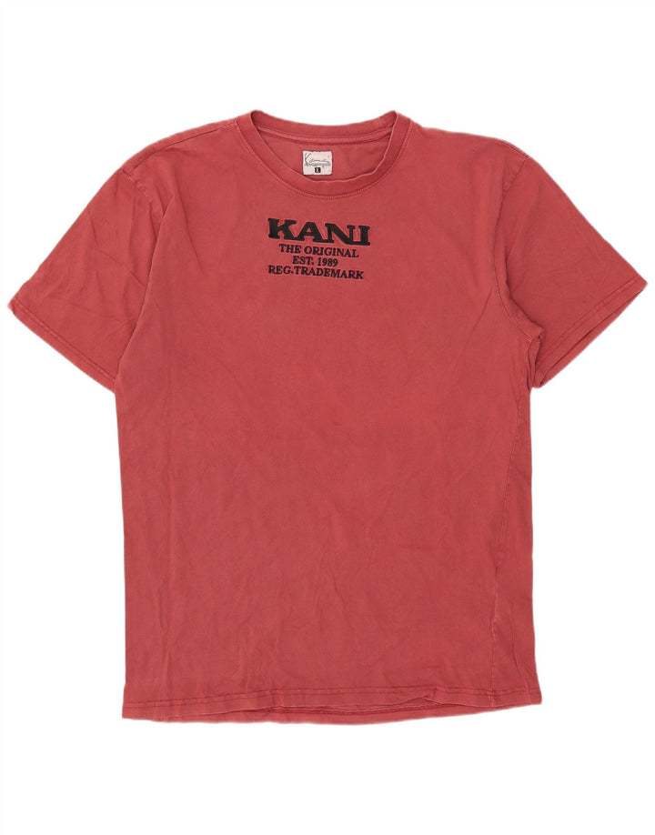 Camiseta gráfica masculina Karl Kani Top grande de algodão vermelho