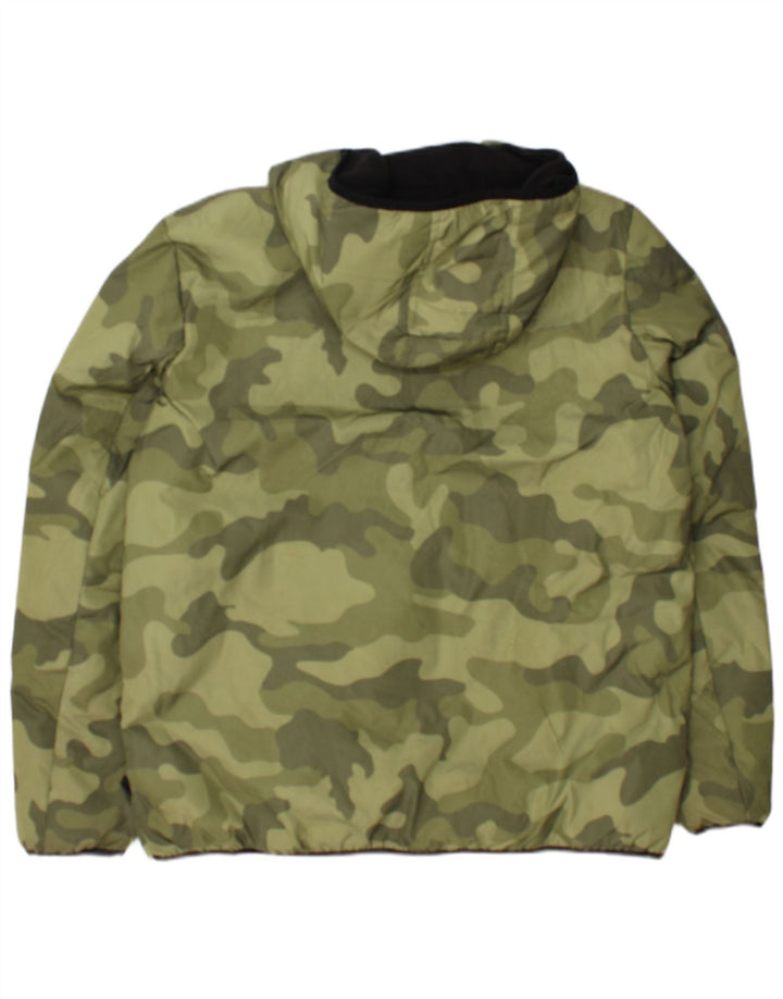 Jaqueta masculina acolchoada com capuz Champion UK 38 camuflagem cáqui média