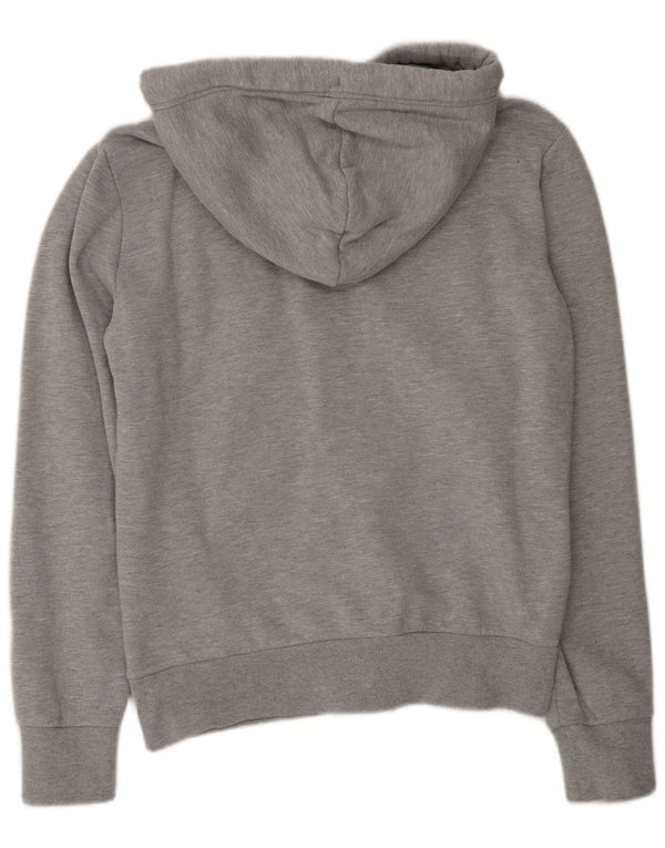 Suéter masculino Superdry com capuz e zíper médio cinza algodão