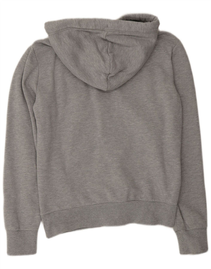 Suéter masculino Superdry com capuz e zíper médio cinza algodão