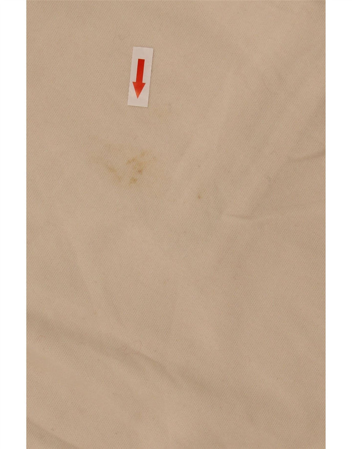 Zara Suéter masculino com gola polo e pequeno algodão branco