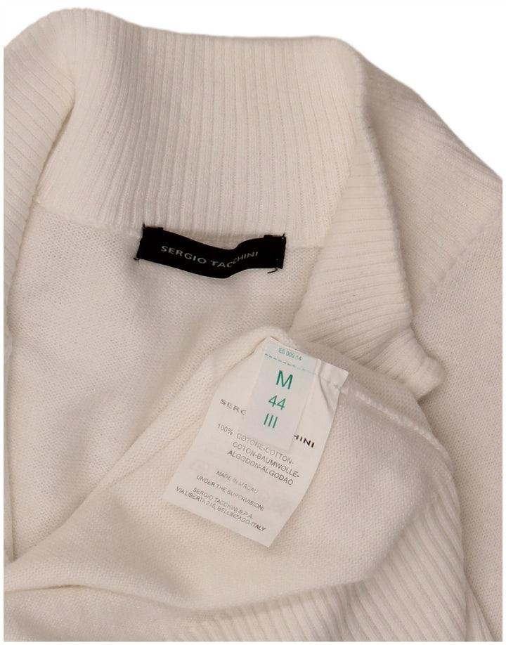 Suéter cardigã feminino Sergio Tacchini IT 44 algodão branco médio