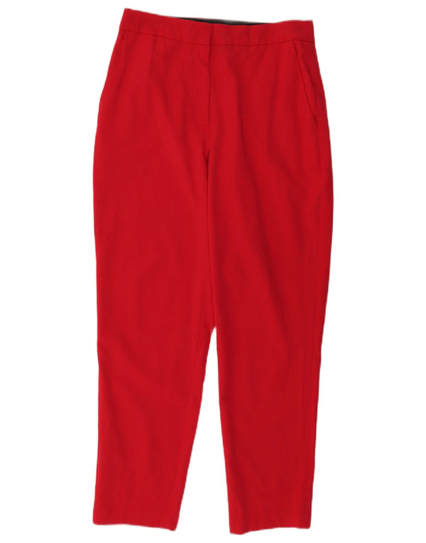 Calça Chino Slim Feminina Topshop Reino Unido 10 Pequeno W28 L28 Poliéster Vermelho