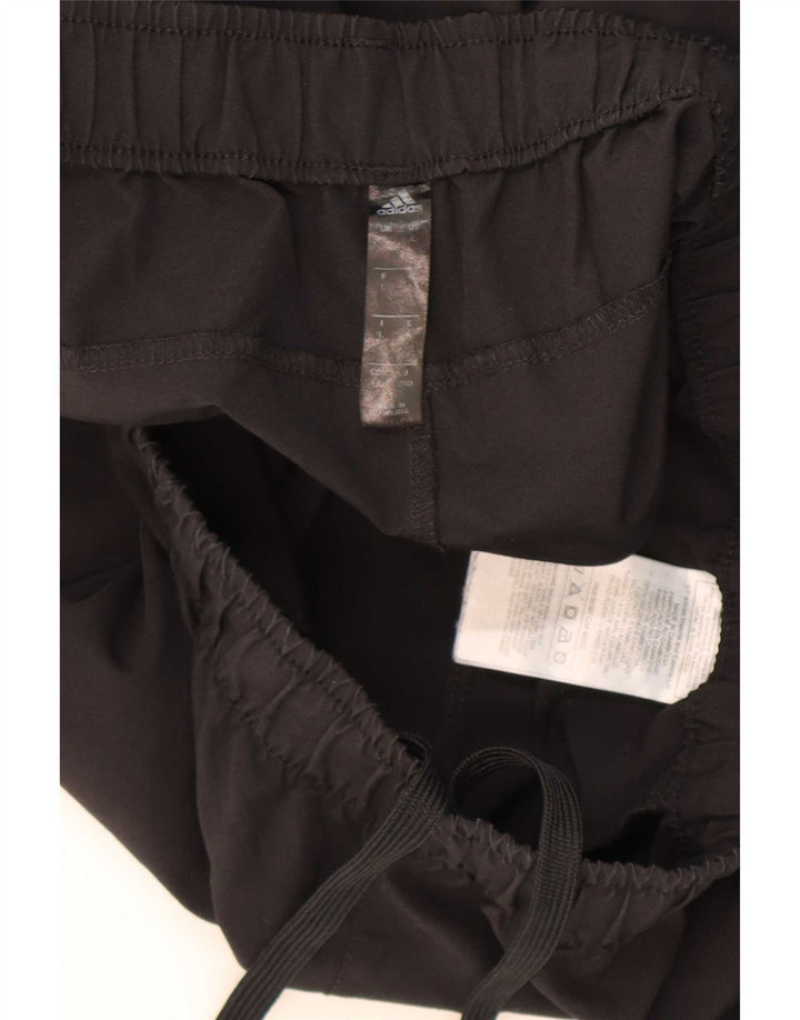 Adidas masculino climalite calças de treino joggers grande poliéster preto