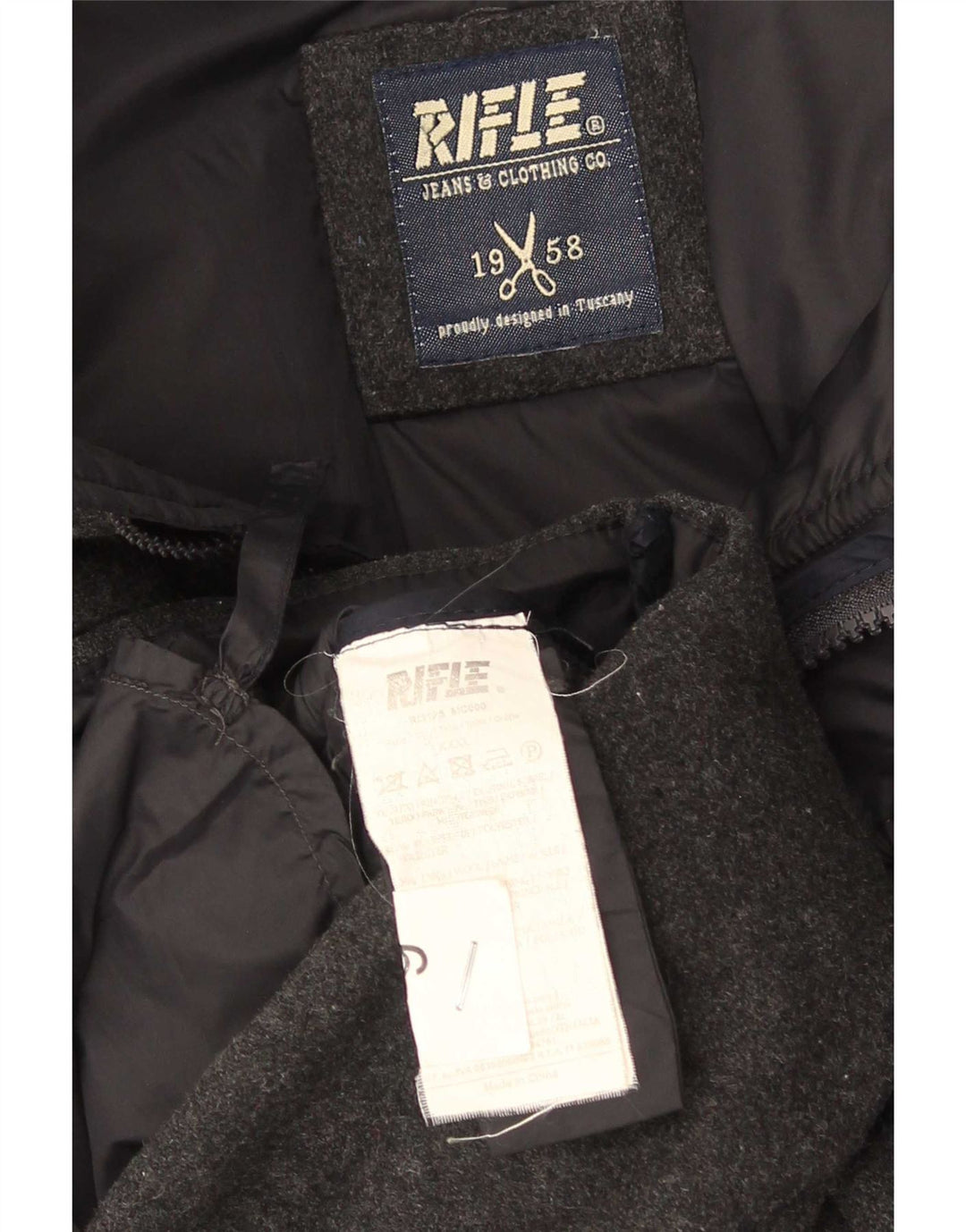 Jaqueta acolchoada masculina Rifle UK 46 3XL cinza