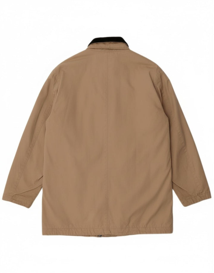 Sobretudo masculino Gant UK 40 grande bloco colorido bege