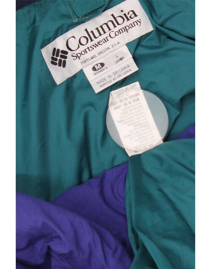 Jaqueta feminina oversized reversível Columbia UK 14 verde médio colorblock