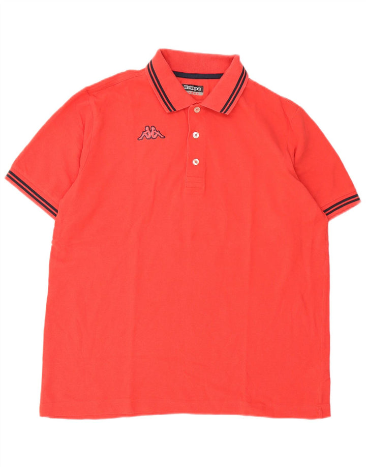 Camisa polo masculina Kappa grande algodão laranja