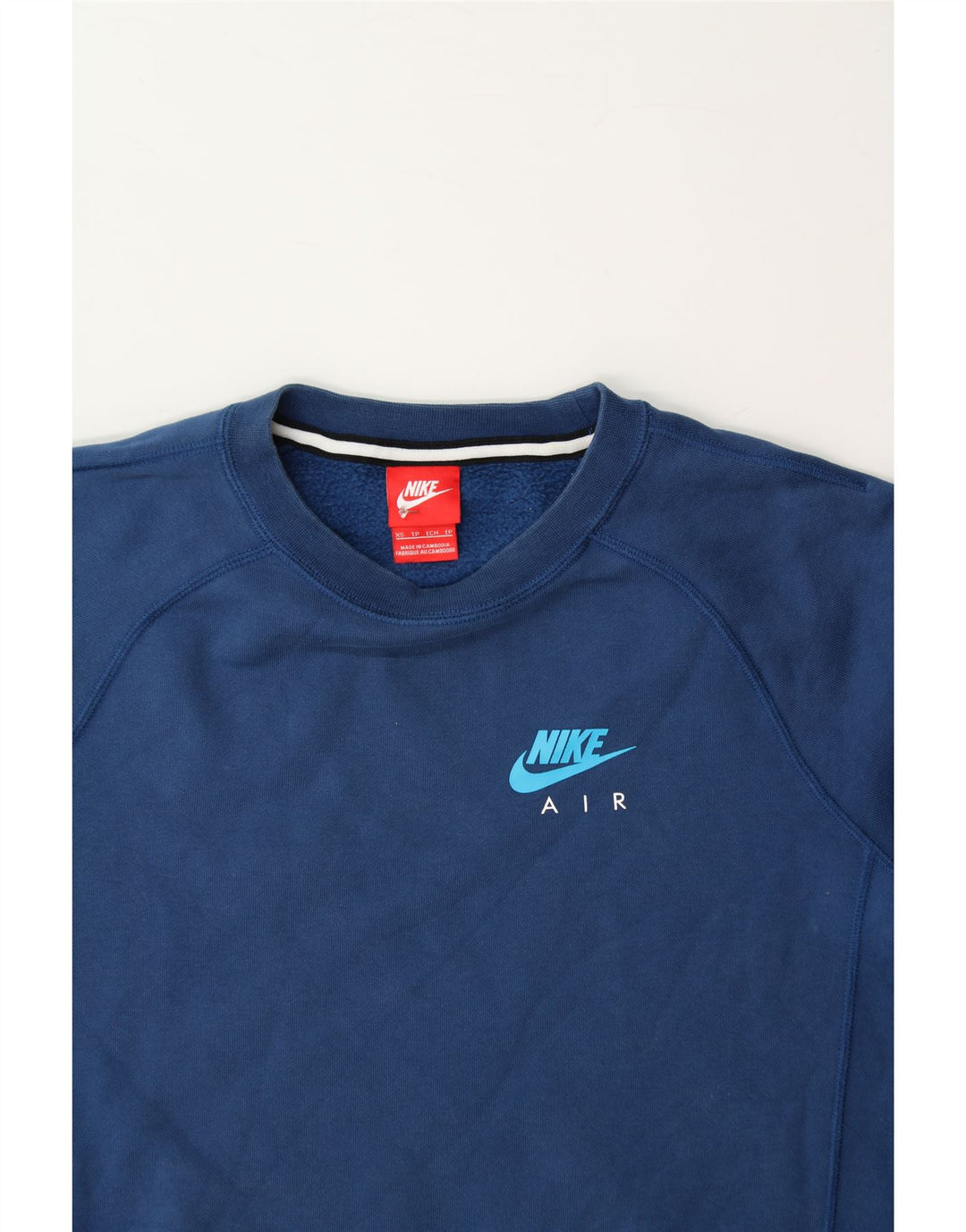 NIKE Mens Graphic Sweatshirt Jumper XS Blue Cotton Vintage Nike and Second-Hand Nike from Messina Hembry 