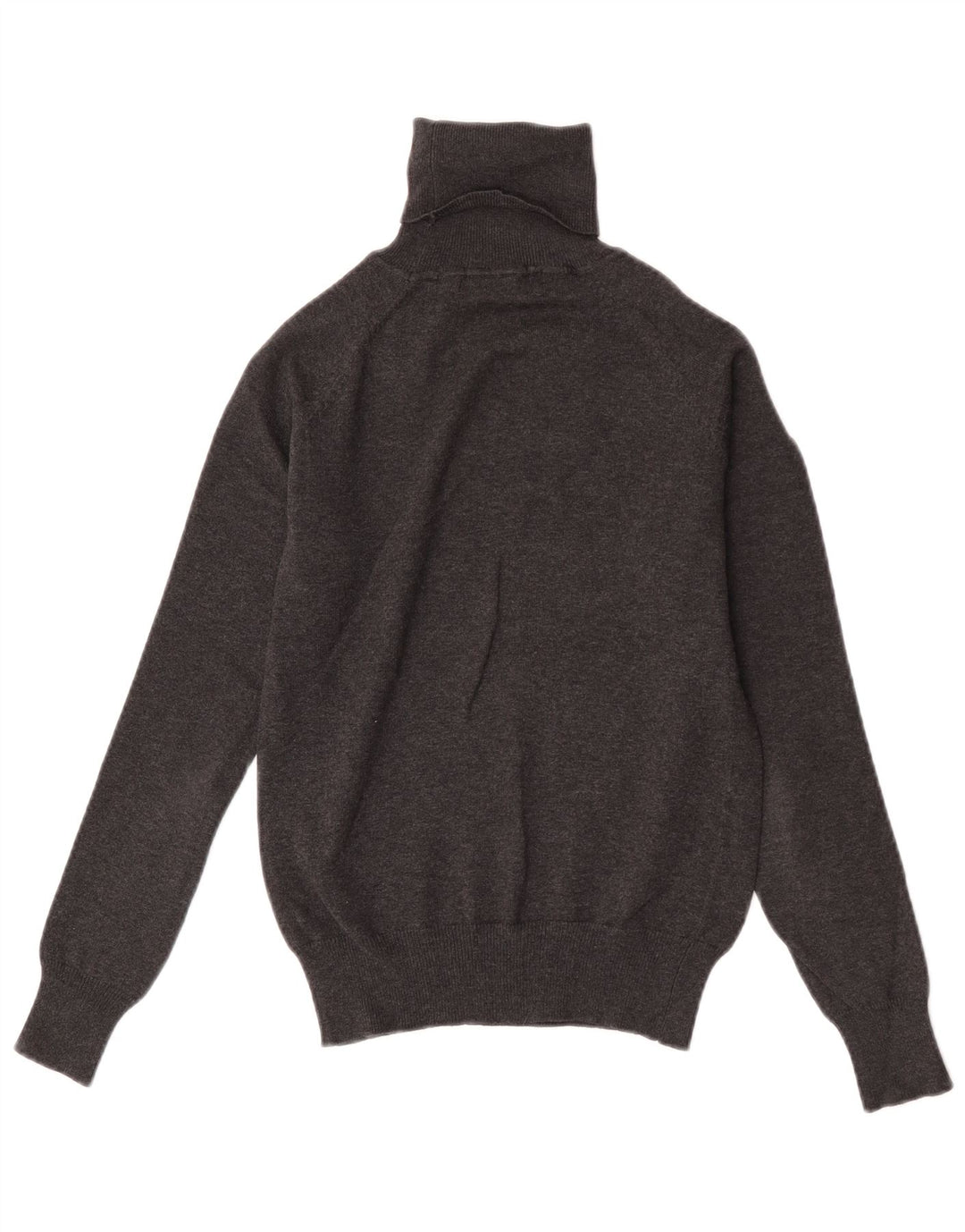 Suéter feminino Zara com gola redonda e algodão cinza pequeno Reino Unido 10