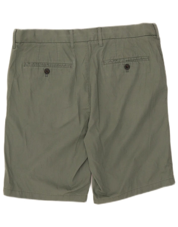 Shorts chino masculino Marks & Spencer W34 grande algodão verde